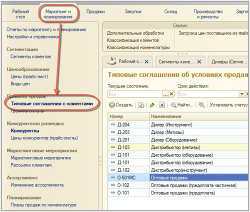 ���������� ������� ���������� � ��������� � 1�:ERP ���������� ������������